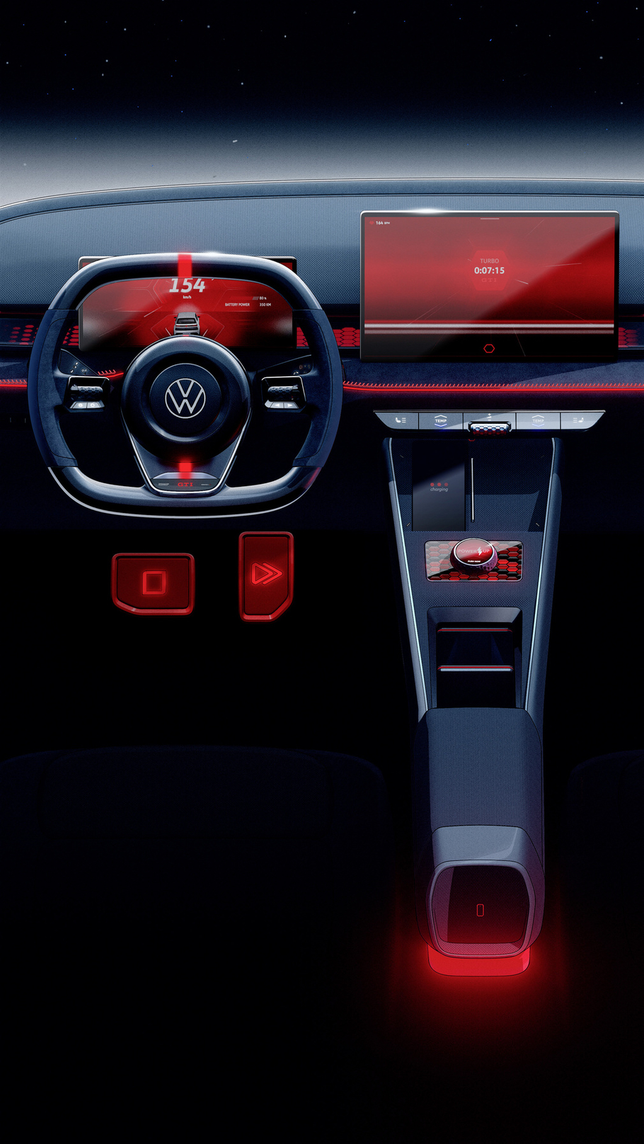 Новый хот хэтч Volkswagen имитация рева мотора и фальшивое переключение передач