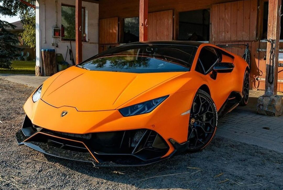 Разъяренный бык приручил гарцующую лошадь Lamborghini Huracan завалили сеном