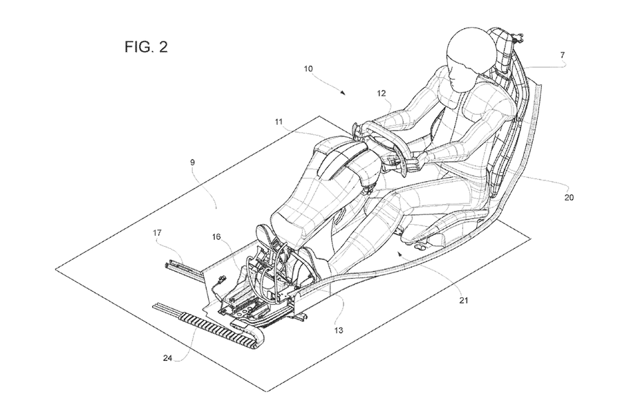 Ferrari запатентовала необычное водительское сиденье Его можно сдвигать к центру